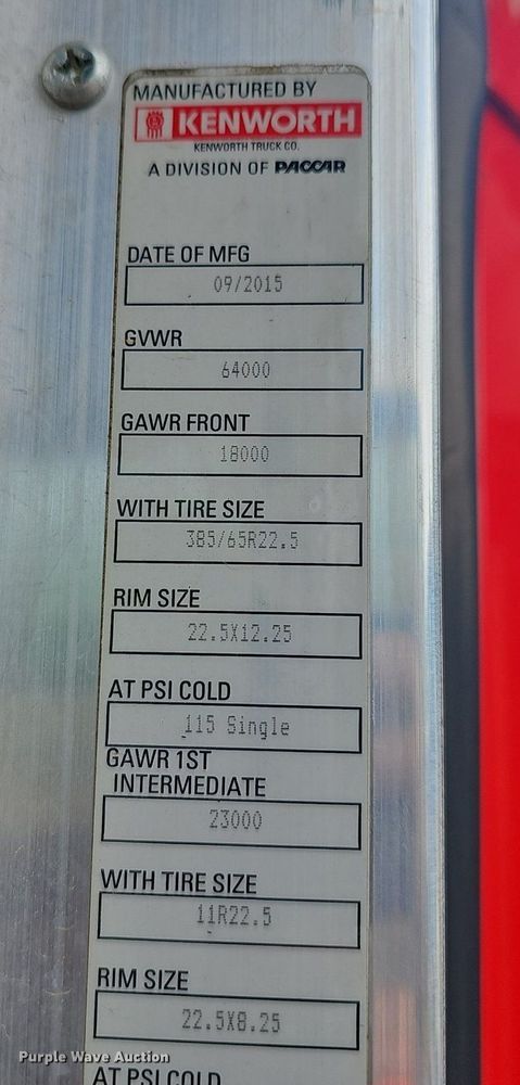 image for item EJ5513 2016 Kenworth  W900 semi truck
