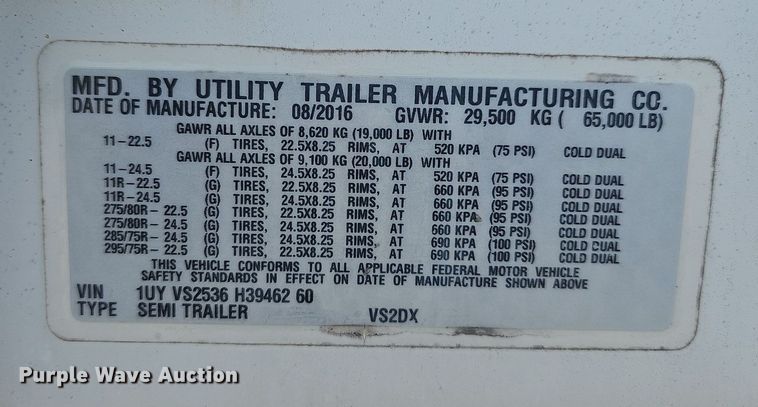 image for item EJ5708 2017 Utility Trailer  dry van trailer