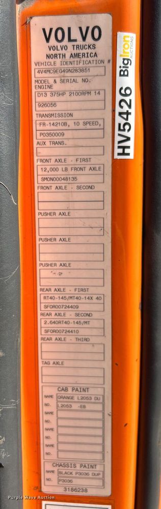 image for item EK4775 2009 Volvo VNM semi truck