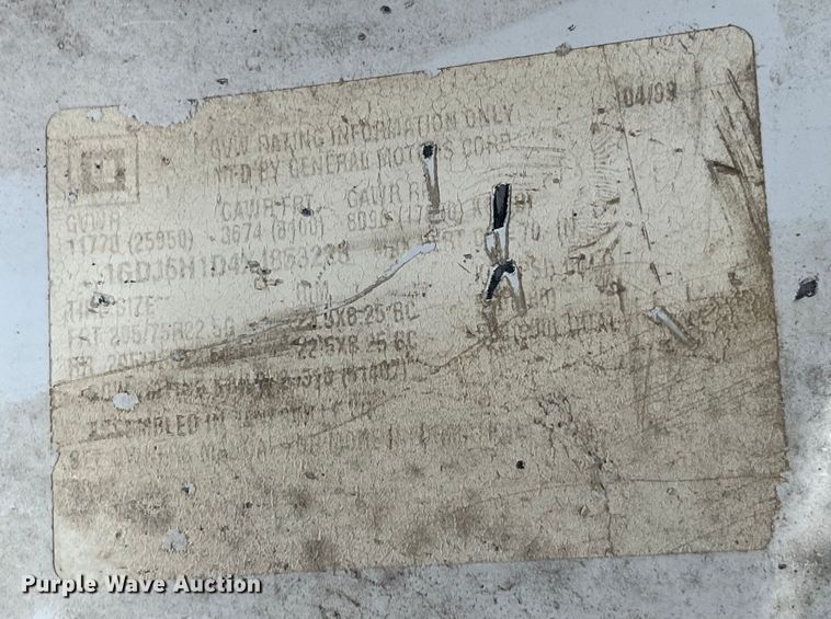 image for item EK8695 1999 GMC C6500 applicator truck