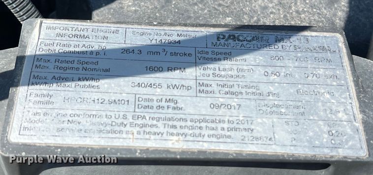 image for item LU9914 2018 Peterbilt 389 semi truck