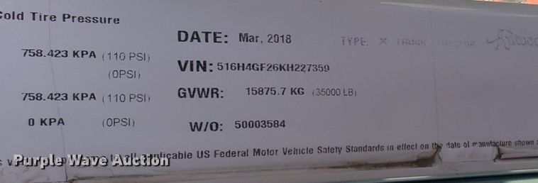 image for item NG9921 2019 Autocar XSPotter yard truck