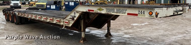 image for item NL9876 1991 Trail King TK100RG drop deck equipment trailer