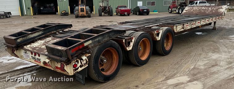 image for item NL9876 1991 Trail King TK100RG drop deck equipment trailer