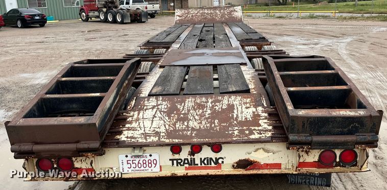 image for item NL9876 1991 Trail King TK100RG drop deck equipment trailer