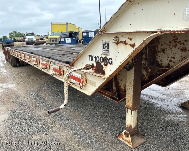 image for item NL9876 1991 Trail King TK100RG drop deck equipment trailer