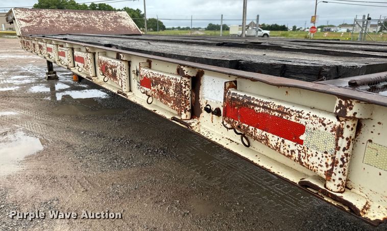 image for item NL9876 1991 Trail King TK100RG drop deck equipment trailer