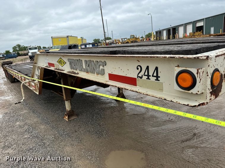 image for item NL9876 1991 Trail King TK100RG drop deck equipment trailer