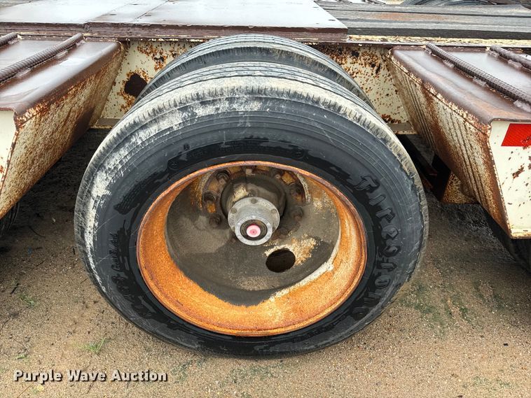 image for item NL9876 1991 Trail King TK100RG drop deck equipment trailer