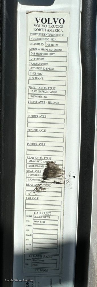 image for item NL9947 2020 Volvo  VNL64T semi truck