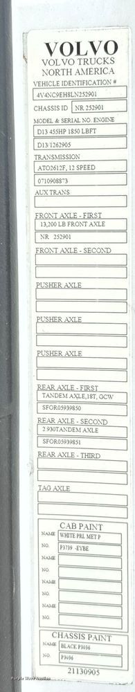 image for item NL9948 2020 Volvo  VNL semi truck