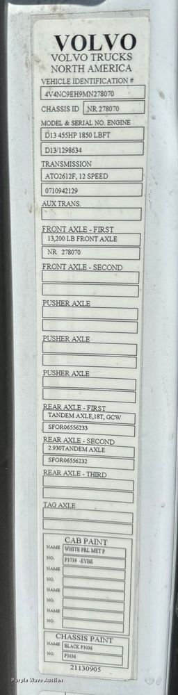 image for item NL9949 2021 Volvo VNL semi truck