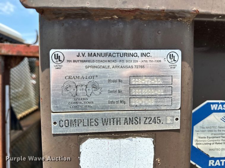 image for item NR9980 1996 Volvo  WGM roll-off container truck