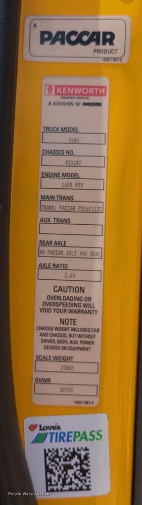 image for item NW9510 2020 Kenworth  T680 semi truck