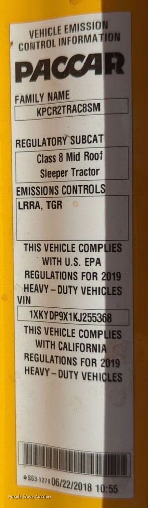 image for item NW9518 2019 Kenworth  T680 semi truck