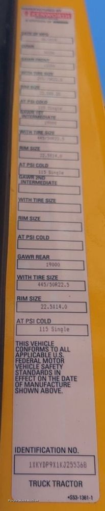 image for item NW9518 2019 Kenworth  T680 semi truck