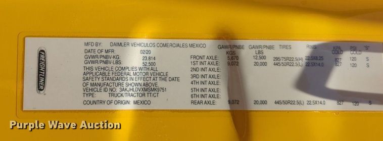 image for item NW9521 2021 Freightliner  Cascadia 126 semi truck