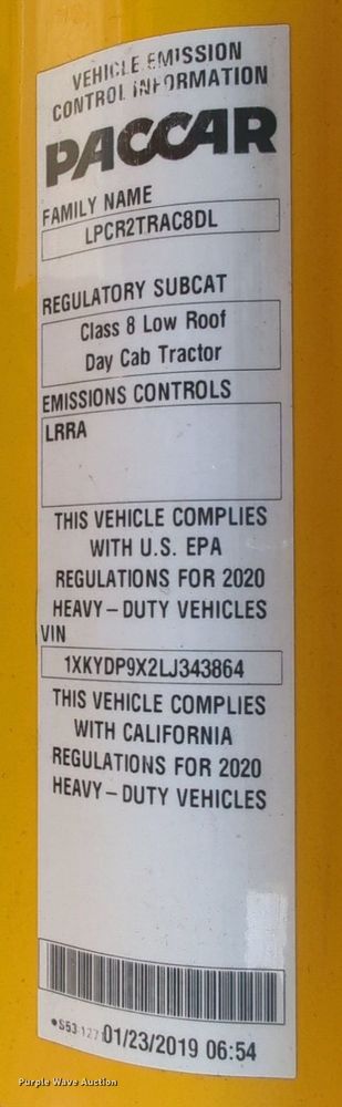 image for item NW9534 2020 Kenworth T680 semi truck