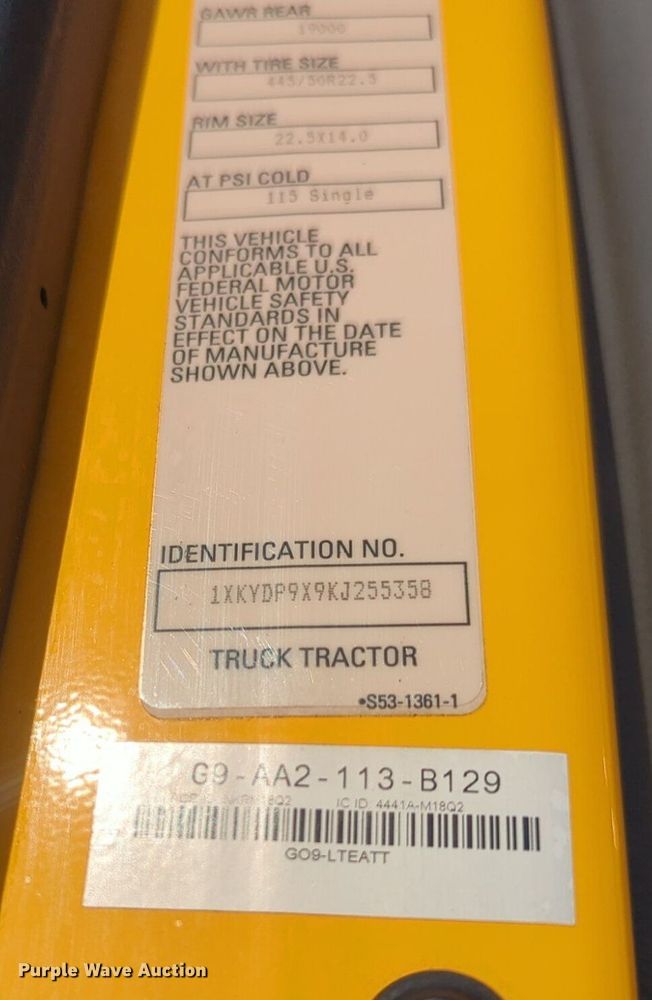 image for item NW9535 2019 Kenworth  T680 semi truck