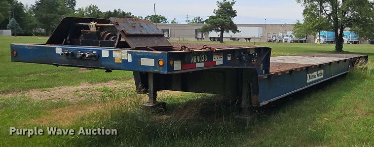 image for item OK9970 2015 Trail King TK80HT drop deck hydratail equipment trailer