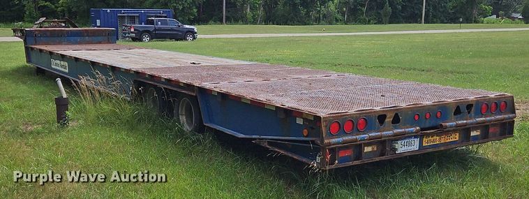 image for item OK9970 2015 Trail King TK80HT drop deck hydratail equipment trailer