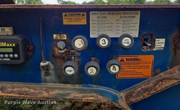 image for item OK9970 2015 Trail King TK80HT drop deck hydratail equipment trailer