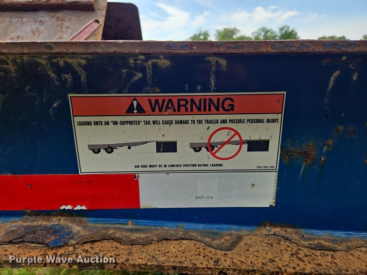 image for item OK9970 2015 Trail King TK80HT drop deck hydratail equipment trailer