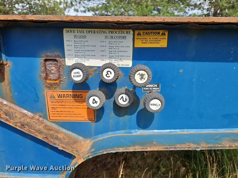 image for item OK9970 2015 Trail King TK80HT drop deck hydratail equipment trailer