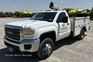image for item DK6658 2015 GMC Sierra 3500HD utility bed pickup truck