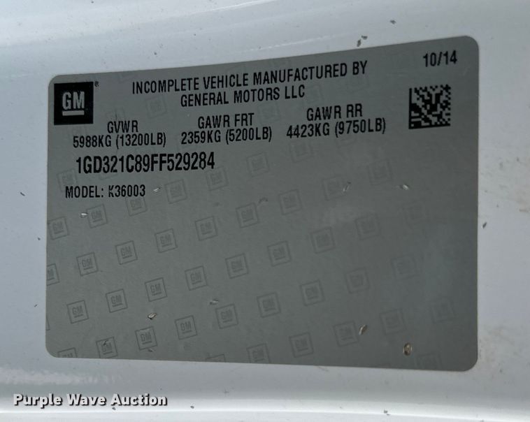 image for item DK6658 2015 GMC Sierra 3500HD utility bed pickup truck