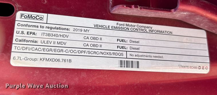 image for item DO6557 2019 Ford F250  Crew Cab pickup truck