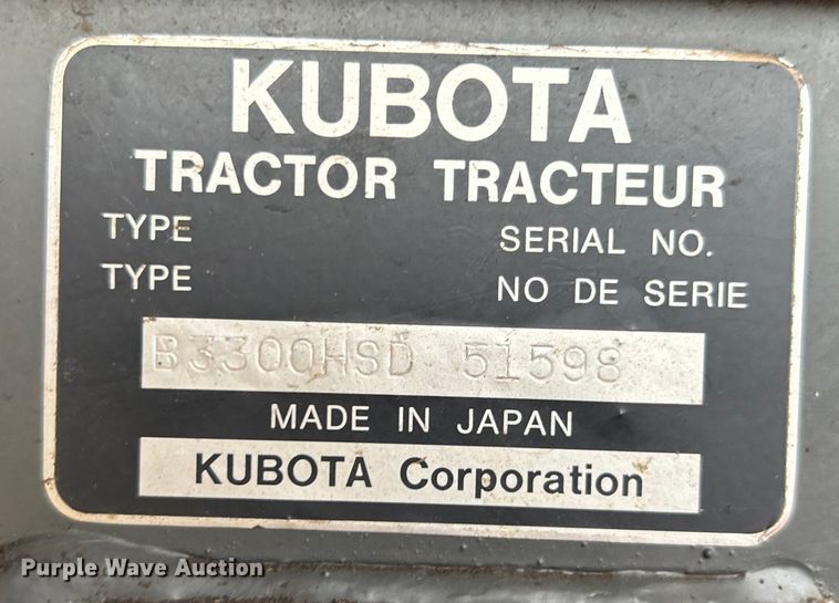 image for item DO6567 2011 Kubota B3300SU MFWD tractor