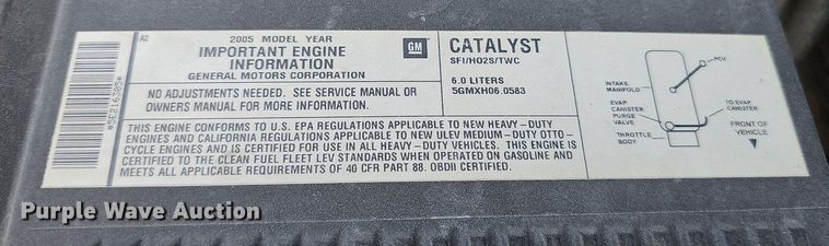 image for item DP0974 2005 Chevrolet Silverado 2500HD  utility bed pickup truck