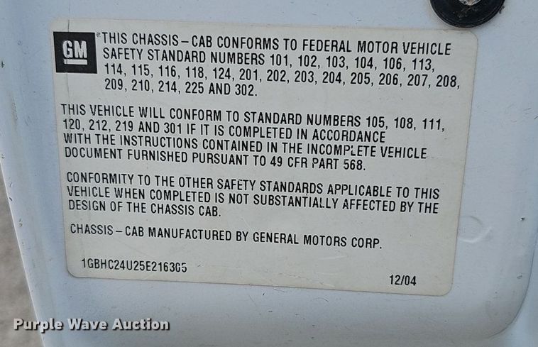 image for item DP0974 2005 Chevrolet Silverado 2500HD  utility bed pickup truck