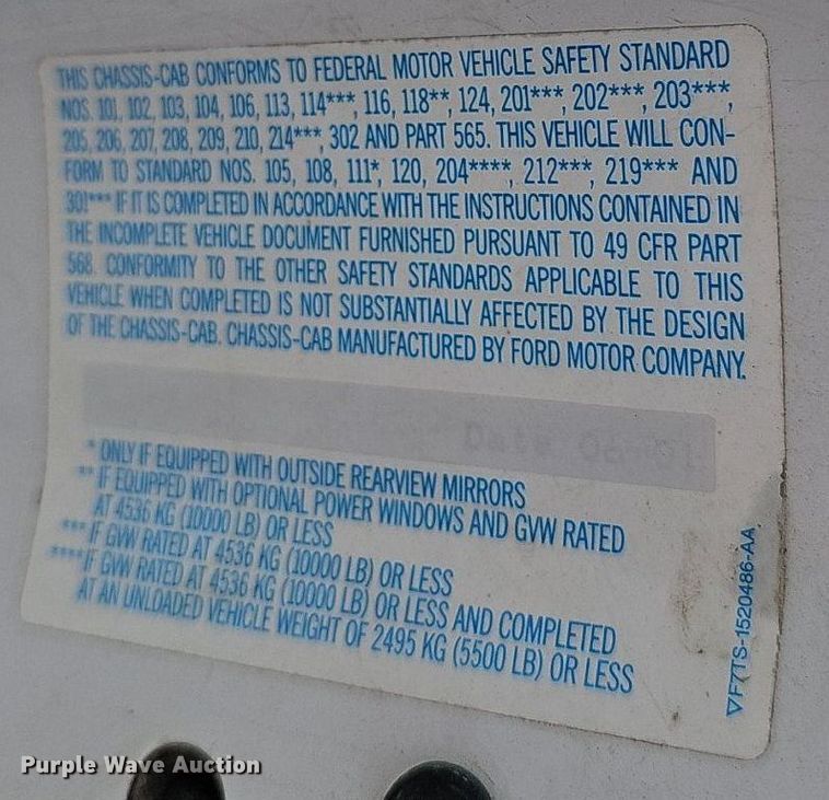 image for item DP6528 2001 Ford F550 Super Duty XL dump truck