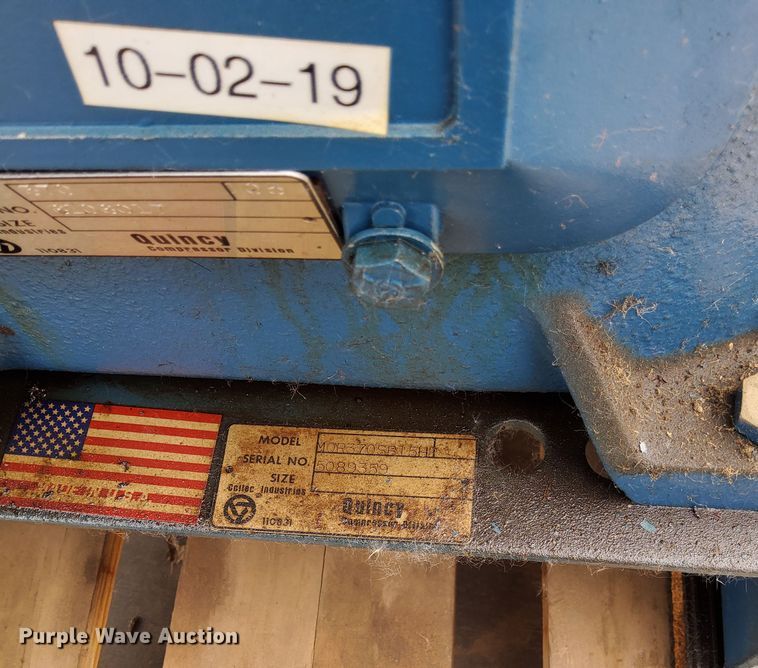 image for item DP8414 Quincy  MOR370SB15HP air compressor