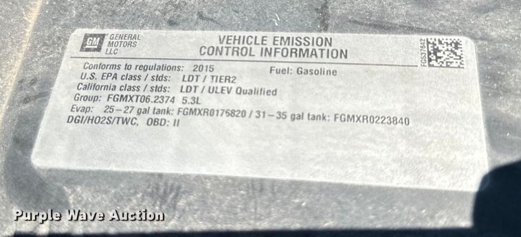 image for item DQ6814 2015 GMC Sierra 1500 Texas Edition Crew Cab pickup truck