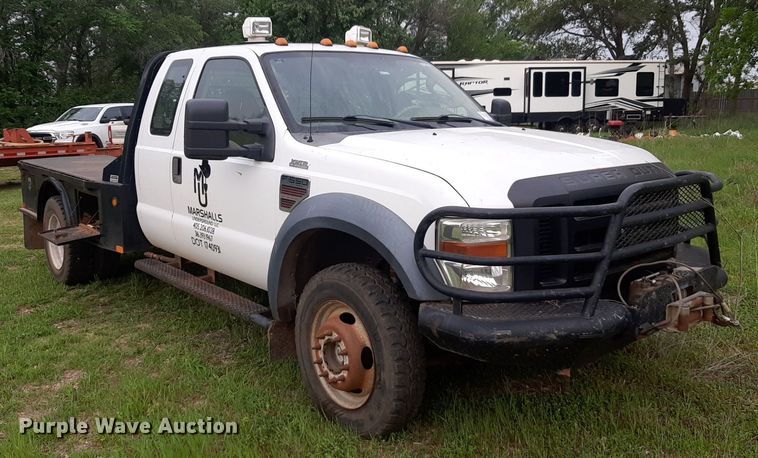 image for item DQ7054 2008 Ford F550 Super Duty SuperCab flatbed truck