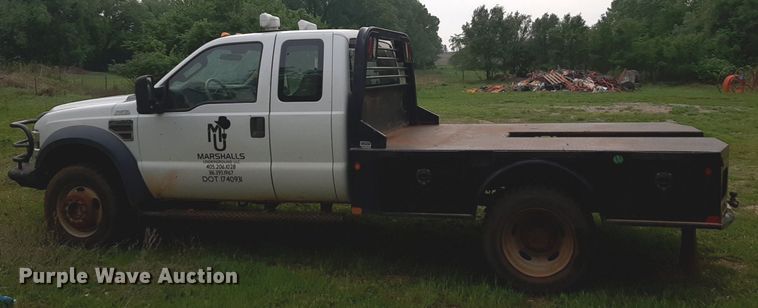 image for item DQ7054 2008 Ford F550 Super Duty SuperCab flatbed truck