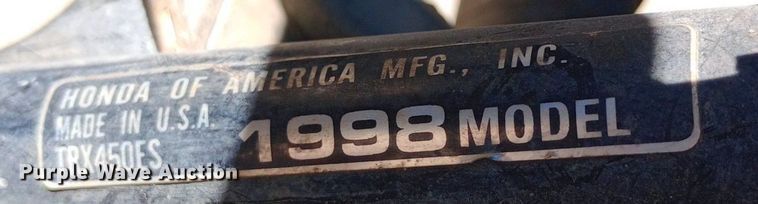 image for item DQ7132 1998 Honda  Foreman ES ATV