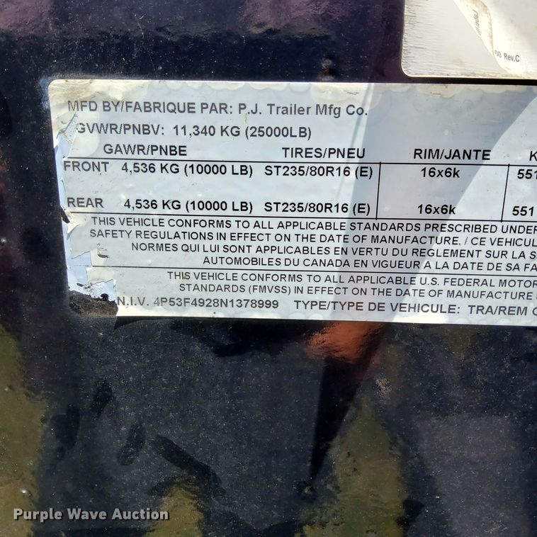 image for item DR4832 2022 PJ 40F equipment trailer