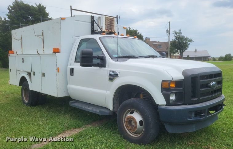 image for item DR4865 2009 Ford F350 Super Duty XL utility bed pickup truck