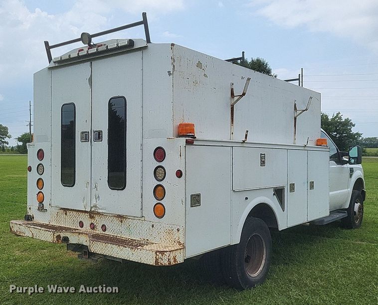 image for item DR4865 2009 Ford F350 Super Duty XL utility bed pickup truck