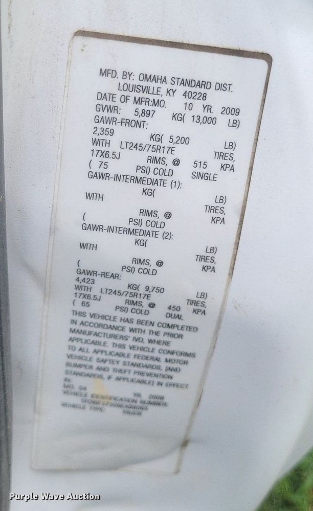 image for item DR4865 2009 Ford F350 Super Duty XL utility bed pickup truck