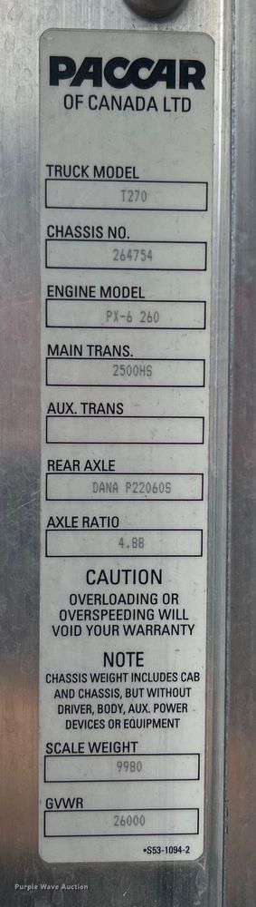 image for item EG0678 2010 Kenworth T370 box truck