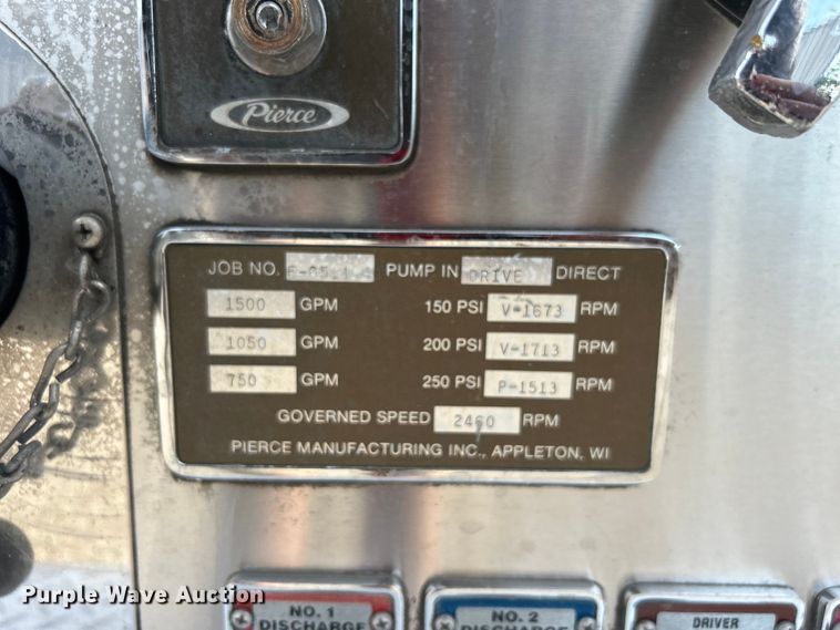 image for item EG0726 1991 Pierce Mfg. pumper fire truck