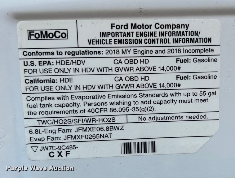 image for item EG0734 2018 Ford  E450 Super Duty  shuttle bus
