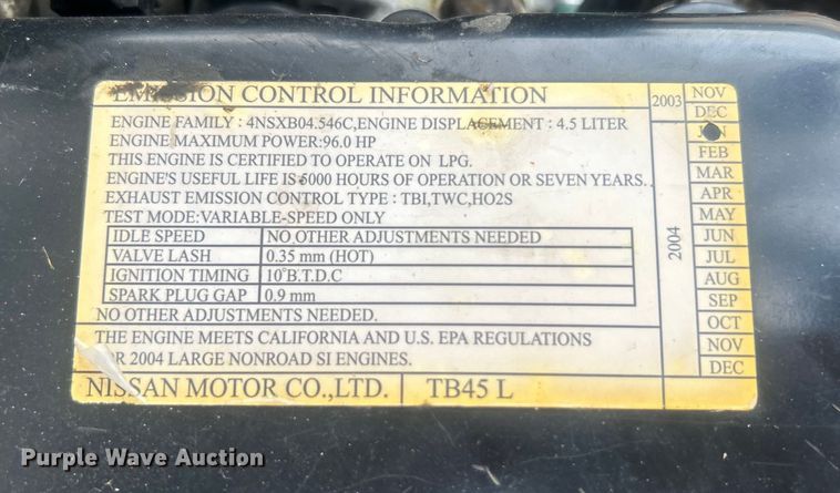 image for item EG0755 2004 Kalmar-AC, Inc. P80CX PS forklift