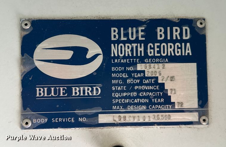 image for item EG1661 2006 Blue Bird Vision  school bus