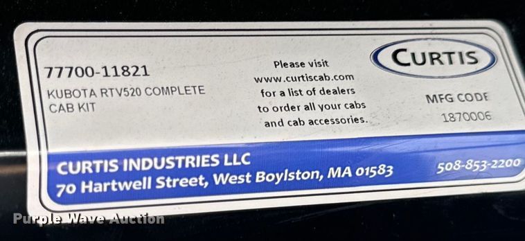 image for item EH6960 2022 Kubota  RTV520 utility vehicle